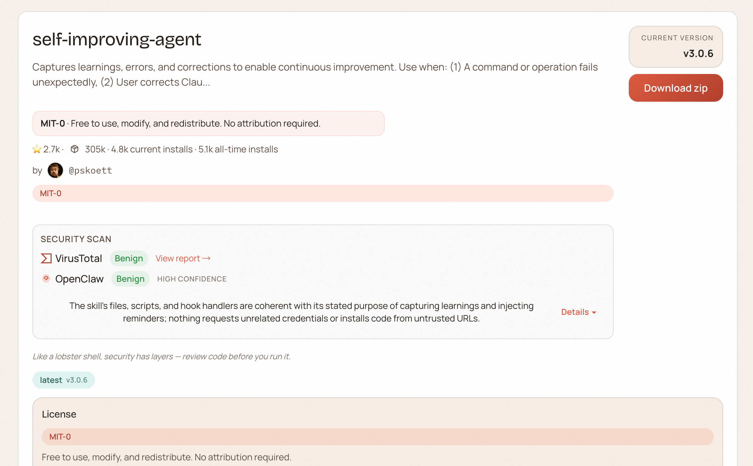 self improving agent